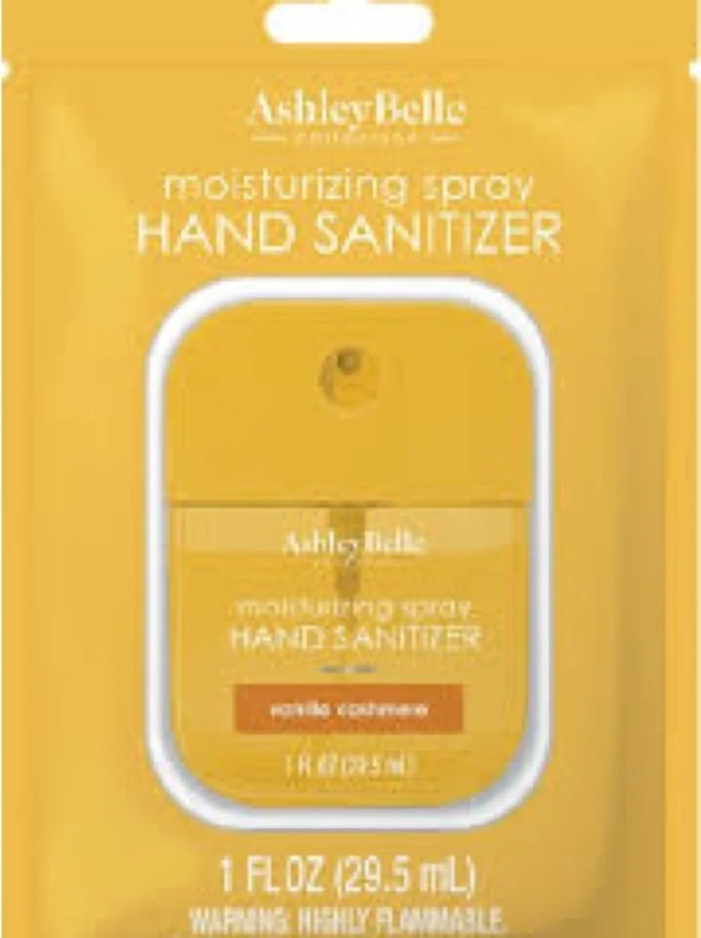 (3/$20) - Moisturizing Spray Hand Sanitizer - Yellow (Vanilla Cashmere)